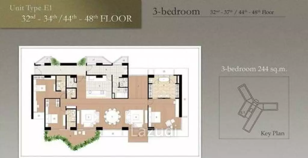 3 Bedrooms 5 Bathrooms 243 SQ.M The Pano