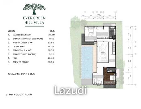 3 Bed 4 Bath 422.06 SQ.M. Evergreen Hill Villas