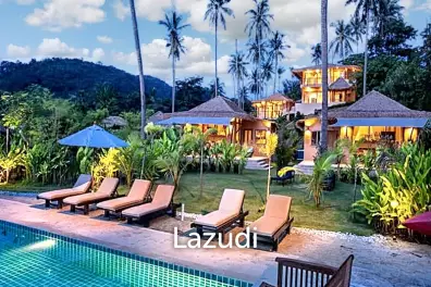 ฺBeachfront Property With 2 Bagalows In  Coconut Island For Sale