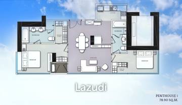 Penthouse 78.60 SQ.M CLOUD Residences SKV23