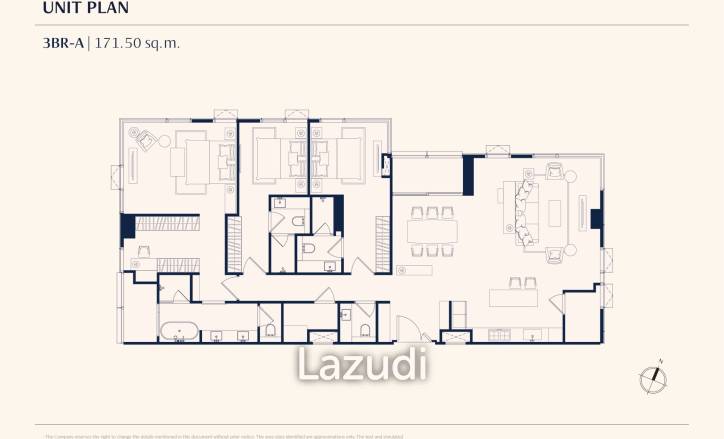 3 Bed 4 Bath 171.5 SQ.M The Residences 38