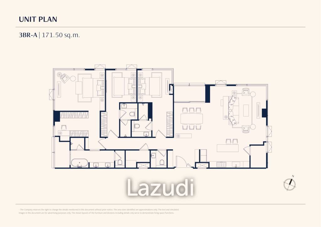 3 Bed 4 Bath 171.5 SQ.M The Residences 38