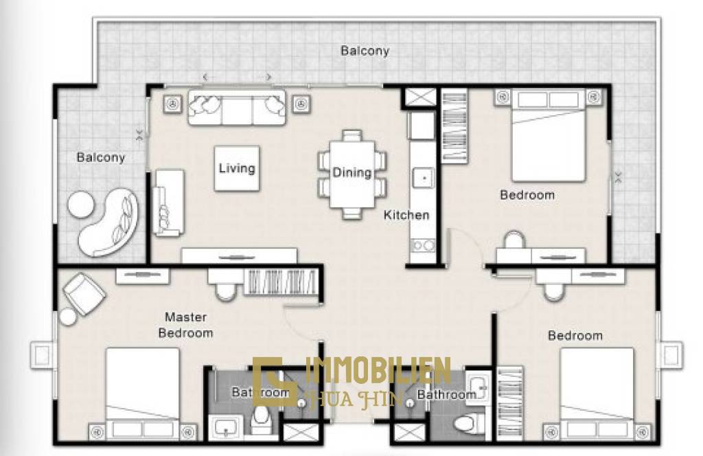 3 Beds 2 Baths 124.98 SQ.M The 88 Condo