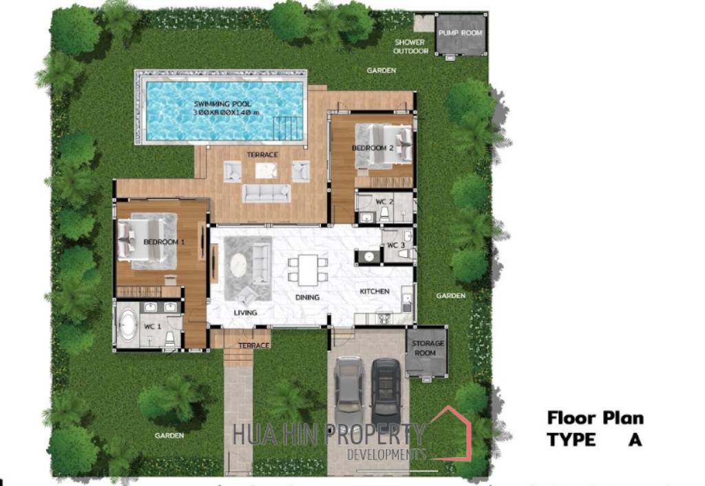 209 sqm modern pool villa in Hin Lek Fai Hua Hin