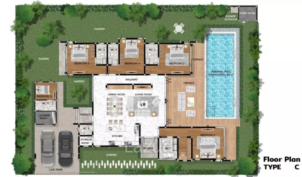 246 sqm modern pool villa in Hin Lek Fai Hua Hin freehold