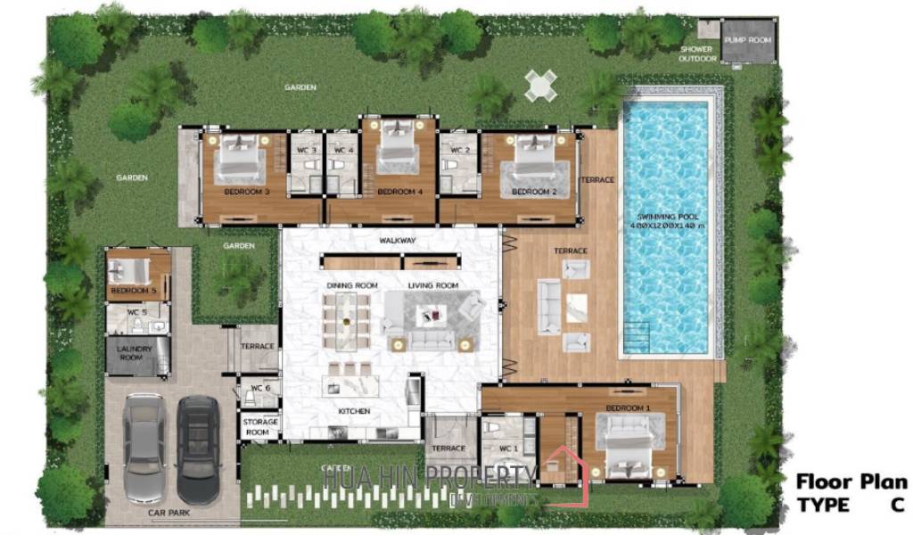 246 sqm modern pool villa in Hin Lek Fai Hua Hin freehold