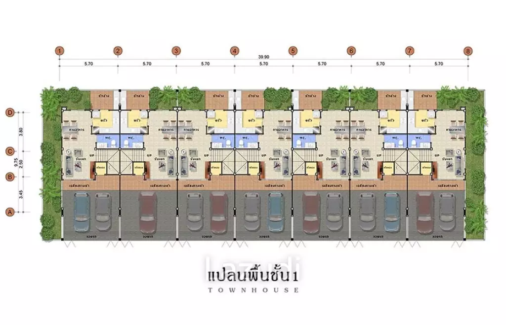 3 Bedroom 3 Bathroom 96 SQ.M. Townhome at The Palm City Hill