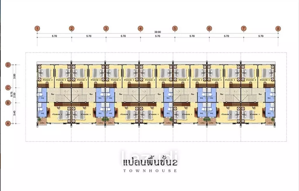 3 Bedroom 3 Bathroom 96 SQ.M. Townhome at The Palm City Hill