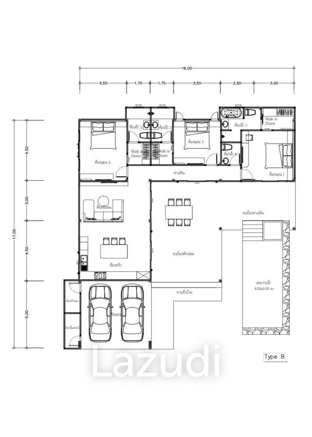 209 Sqm Modern Pool Villa in Hin Lek Fai Hua Hin- Type B