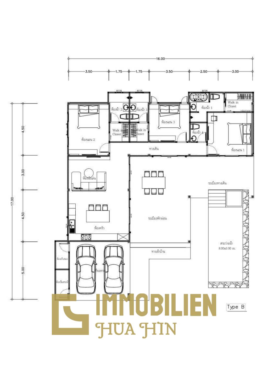 400 metro cuadrado 3 ` 4 Baño Villa de Venta