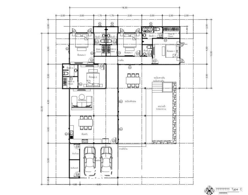 273 sqm pool villa in Hin Lek Fai Hua Hin – modern 4 bed single storey home - Type C
