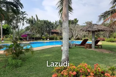 TOP OFFER!!! A magnificent resort is offered for sale on a 5.93-acre plot with 4 villas and a 19 m x 9 m pool.