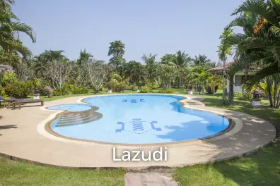 TOP OFFER!!! A magnificent resort is offered for sale on a 5.93-acre plot with 4 villas and a 19 m x 9 m pool.