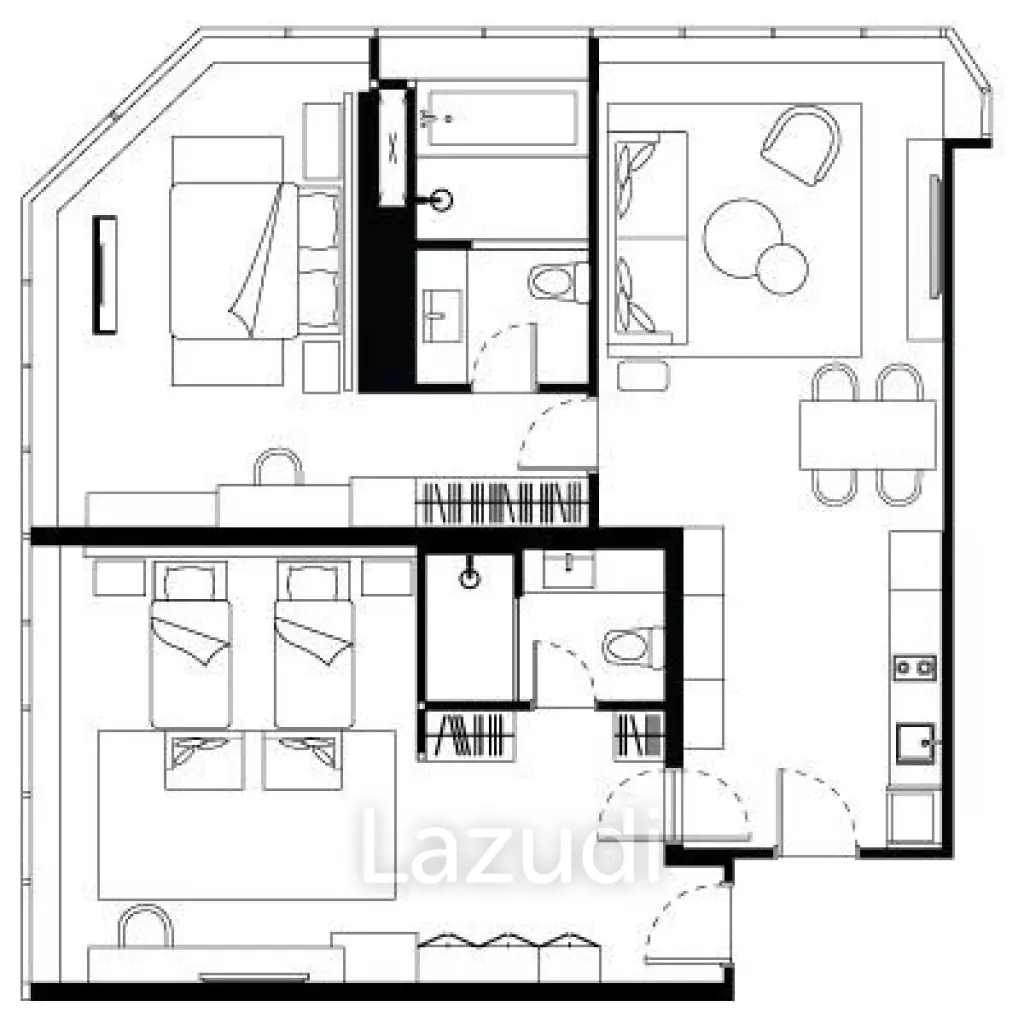 2 Bed 95 SQ.M Ascott Embassy Sathorn Bangkok