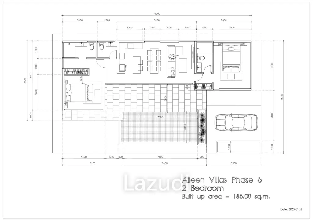 2 Bed 3 Bath 180 SQ.M. Aileen Villas Phase 6