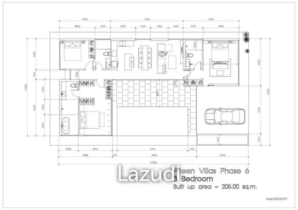 252 ตร.ม 3 เตียง 3 อาบน้ำ วิลล่า For ขาย