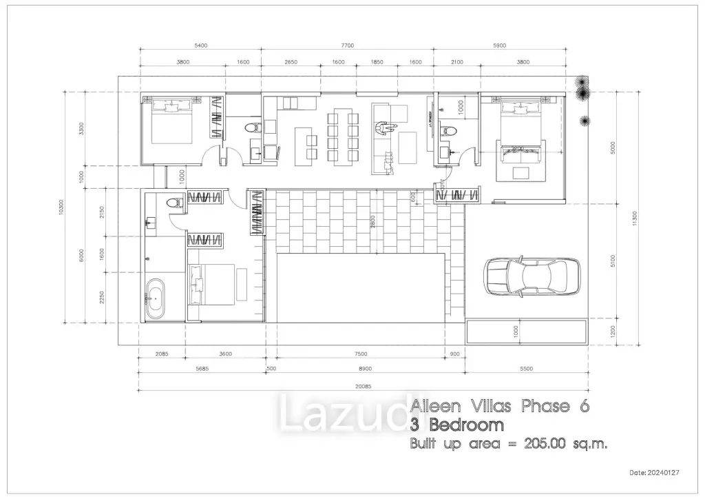 3 Bed 3 Bath 205 SQ.M. Aileen Villas Phase 6