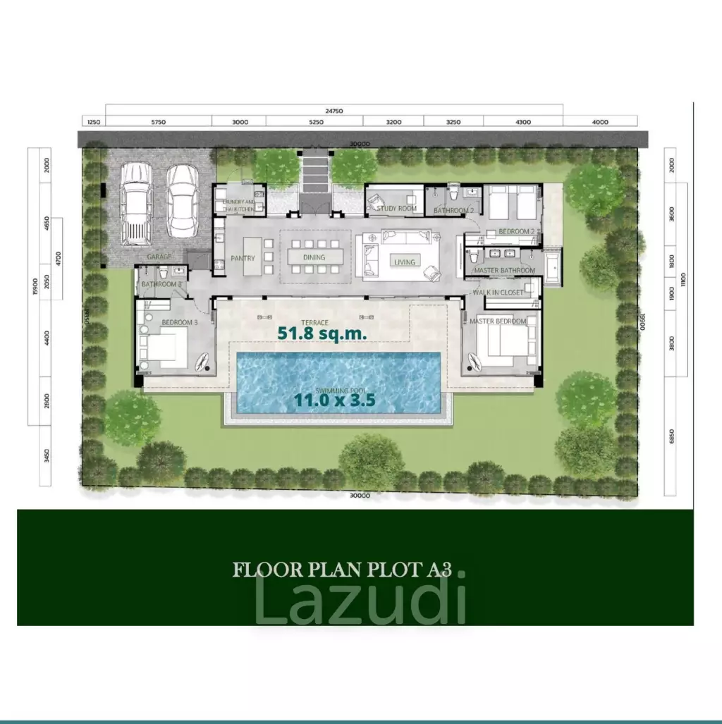 3 Bed 3 Bath 589 SQ.M. The Ozone Campus Villa