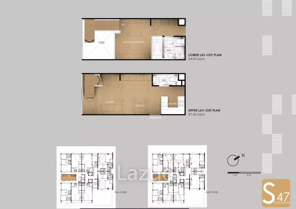 1 Bed 1 Bath 61.67 SQ.M S47 Sukhumvit