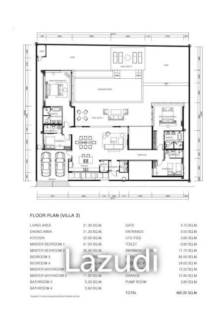 4 Bed 4 Bath 460.20 SQ.M. Mount Mono