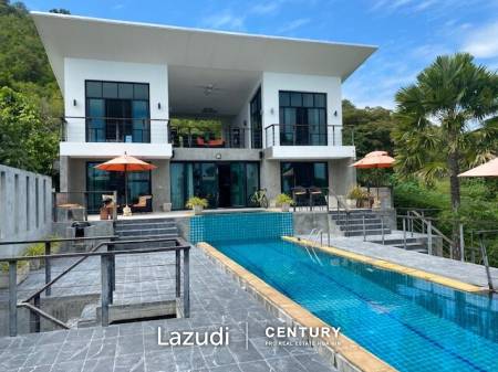 Great Design elevated Modern 4 beds Pool Villa with sea views