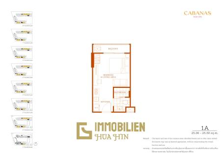 Studio 1 Bed 1 Bath 25.50 SQ.M Cabanas Hua Hin