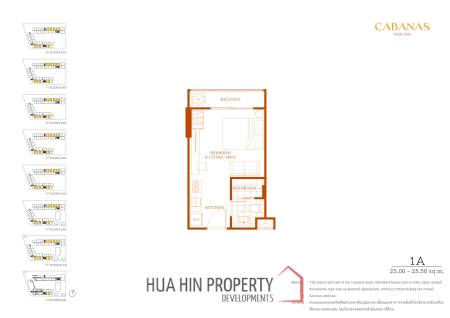 Studio 1 Bed 1 Bath 25.50 SQ.M Cabanas Hua Hin