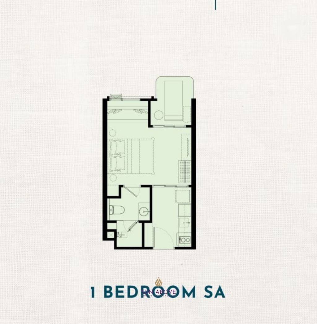 1 Bed 1 Bath 26 SQ.M. The Title Serenity Naiyang