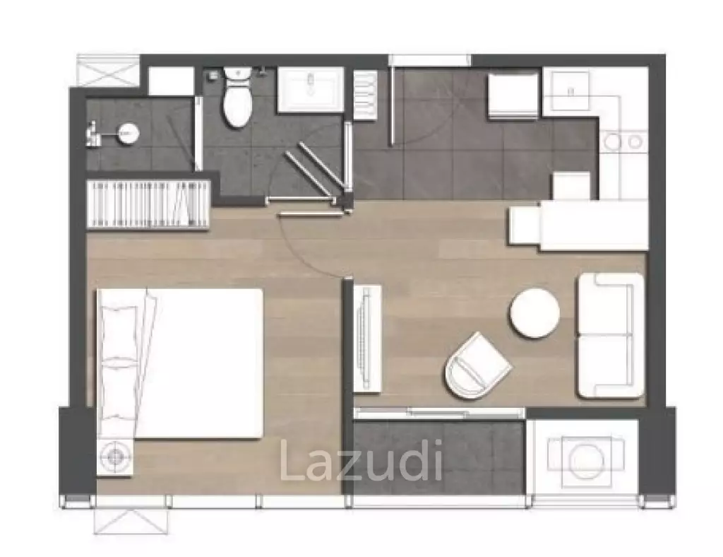 1 Bed 1 Bath 36.39 SQ.M THE EXTRO Phayathai-Rangnam