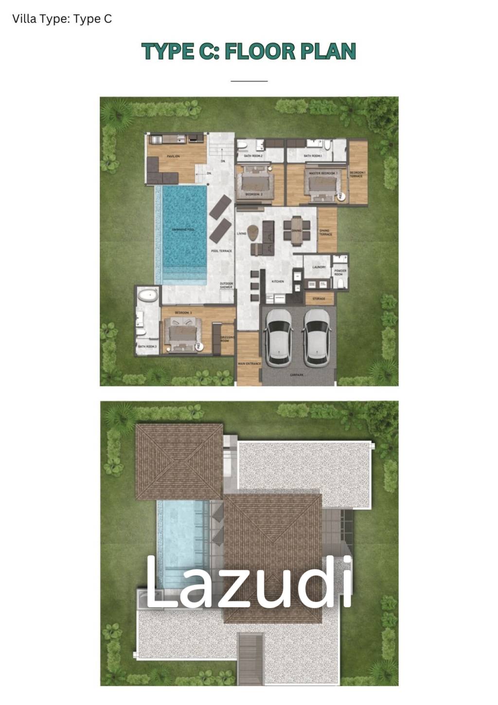 3 Bed 4 Bath 308.15 SQ.M. Mandala Lakeside