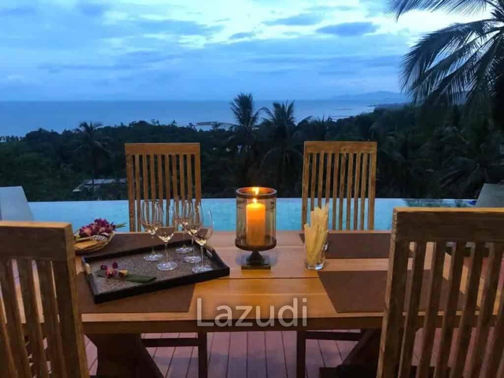 Bali-style Sea View 2-beds Pool Villa for Sale in Lamai