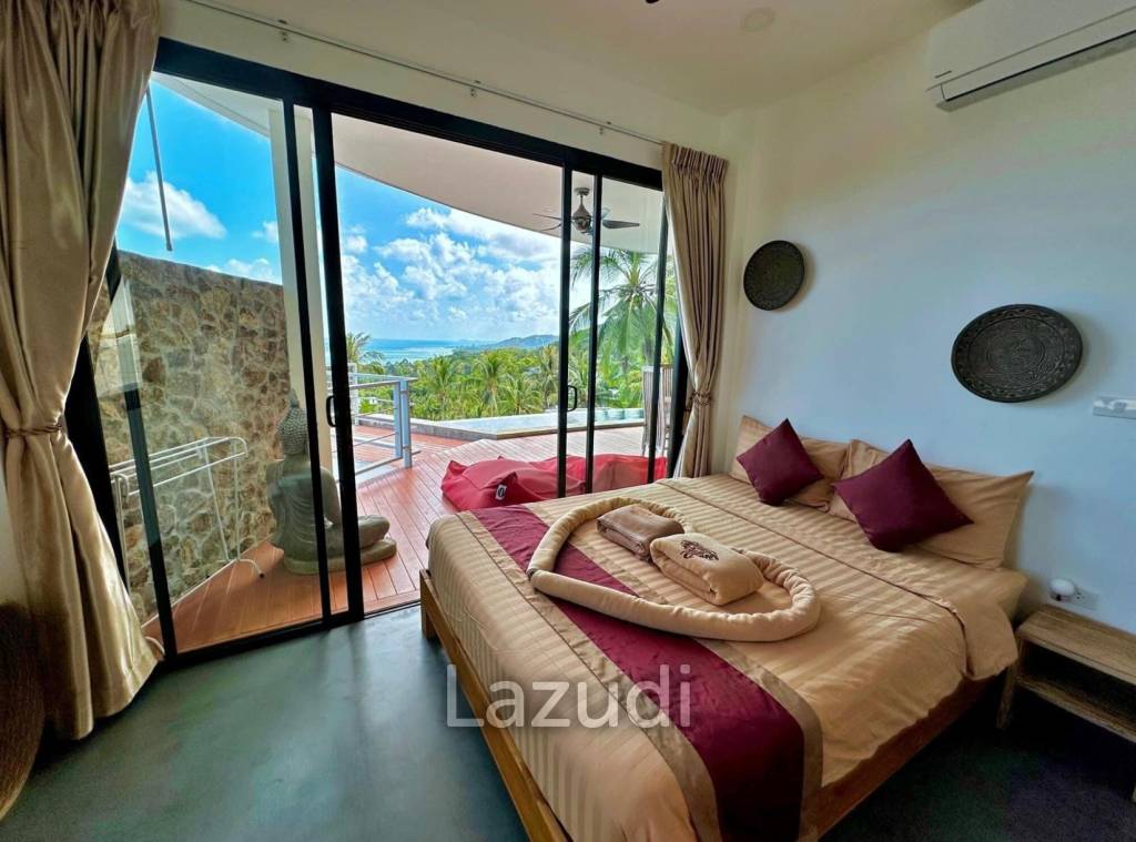 Bali-style Sea View 2-beds Pool Villa for Sale in Lamai