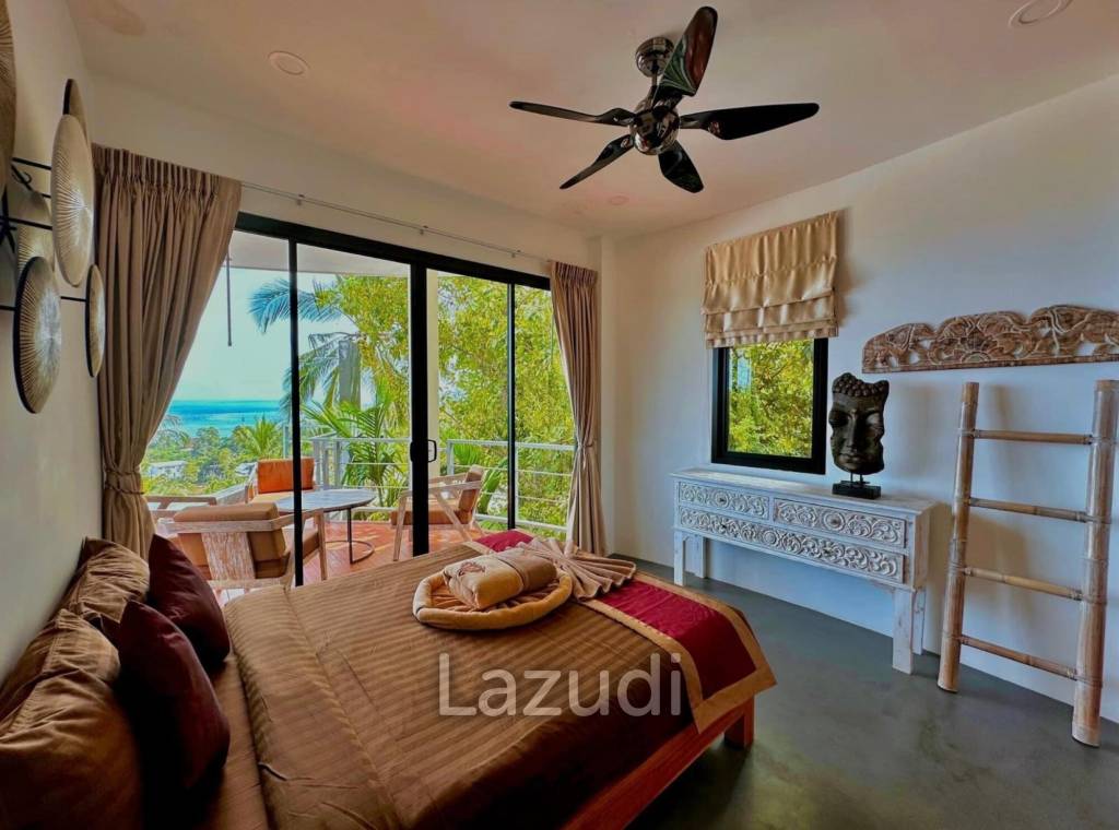 Bali-style Sea View 2-beds Pool Villa for Sale in Lamai