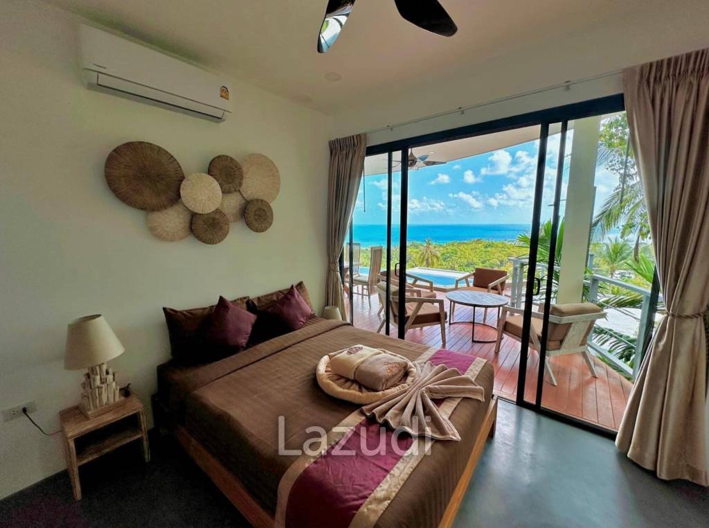 Bali-style Sea View 2-beds Pool Villa for Sale in Lamai