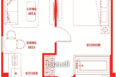 1 Bed 1 Bath 45.50 SQ.M The Standard Residences Hua Hin