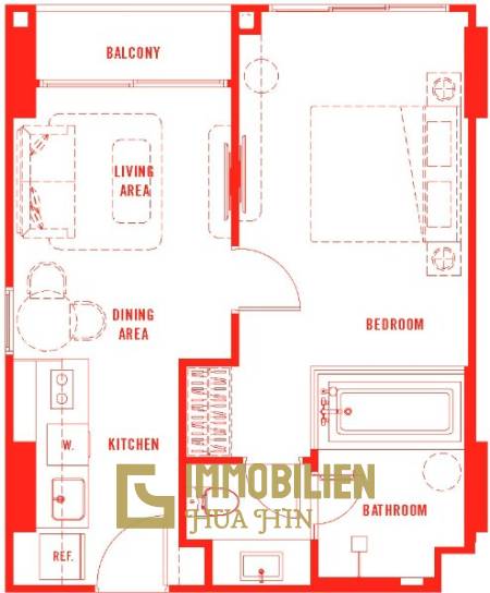 45 m² 1 Chambre 1 Salle de bain Condominium Pour Vente