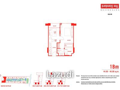 1 Bed 1 Bath 45.50 SQ.M The Standard Residences Hua Hin