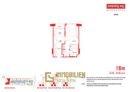 1 Bed 1 Bath 45.50 SQ.M The Standard Residences Hua Hin