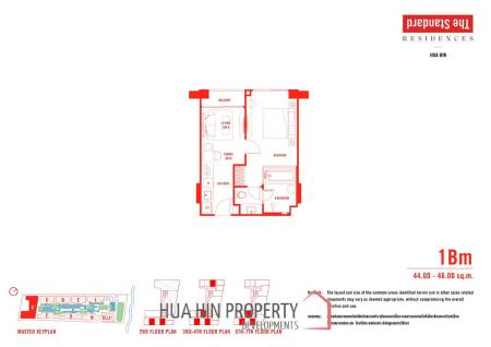 1 Bed 1 Bath 45.50 SQ.M The Standard Residences Hua Hin