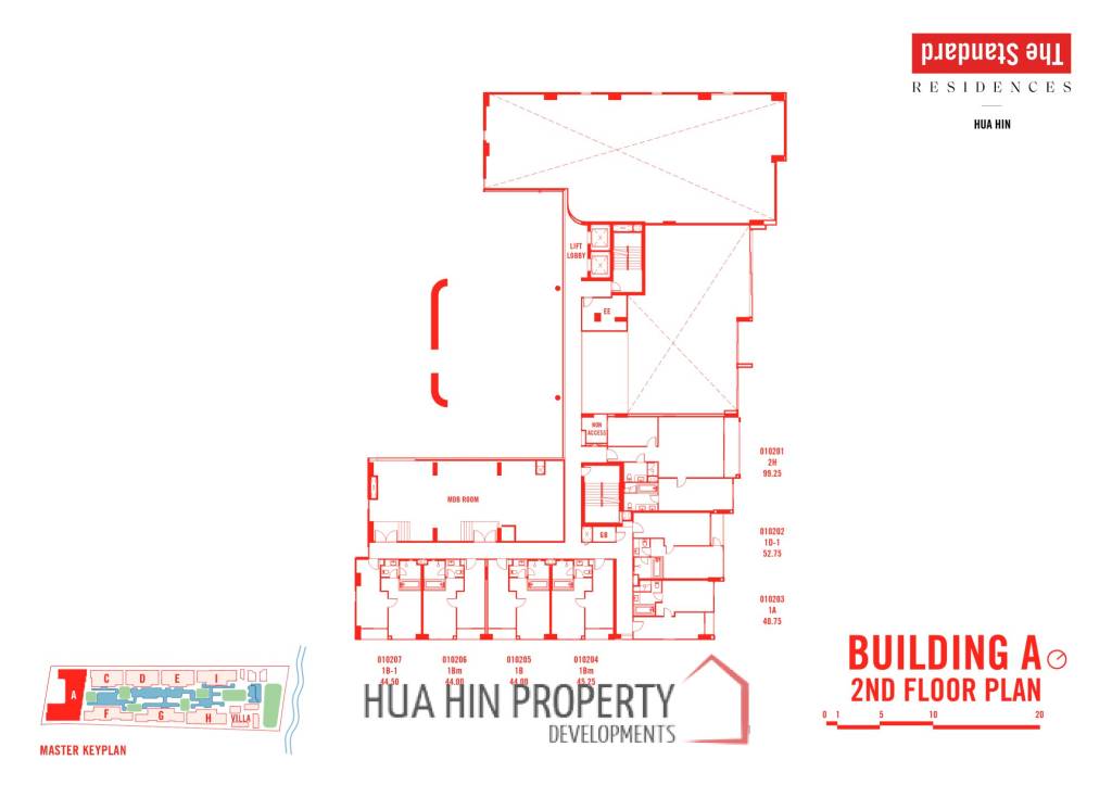 1 Bed 1 Bath 52.75 SQ.M The Standard Residences Hua Hin