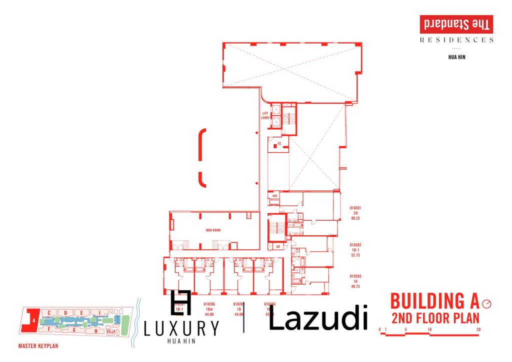 1 Bed 1 Bath 52.75 SQ.M The Standard Residences Hua Hin