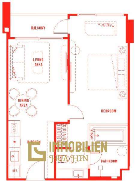 52 m² 1 Chambre 1 Salle de bain Condominium Pour Vente