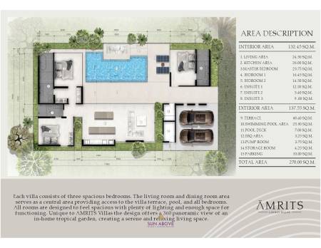 3 Bed 3 Bath 270 SQ.M Amrits Luxury Villas