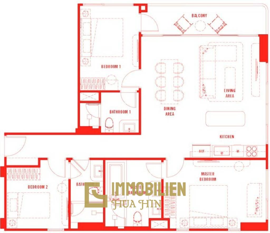 107 m² 3 Chambre 3 Salle de bain Condominium Pour Vente