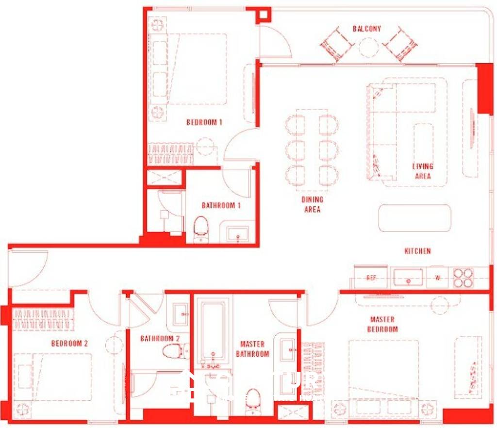 3 Beds 3 Baths 107 SQ.M The Standard Residences Hua Hin