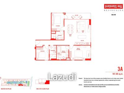 3 Beds 3 Baths 107 SQ.M The Standard Residences Hua Hin