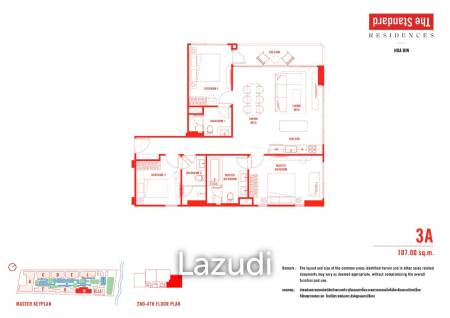 3 Beds 3 Baths 107 SQ.M The Standard Residences Hua Hin