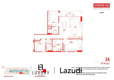 3 Beds 3 Baths 107 SQ.M The Standard Residences Hua Hin