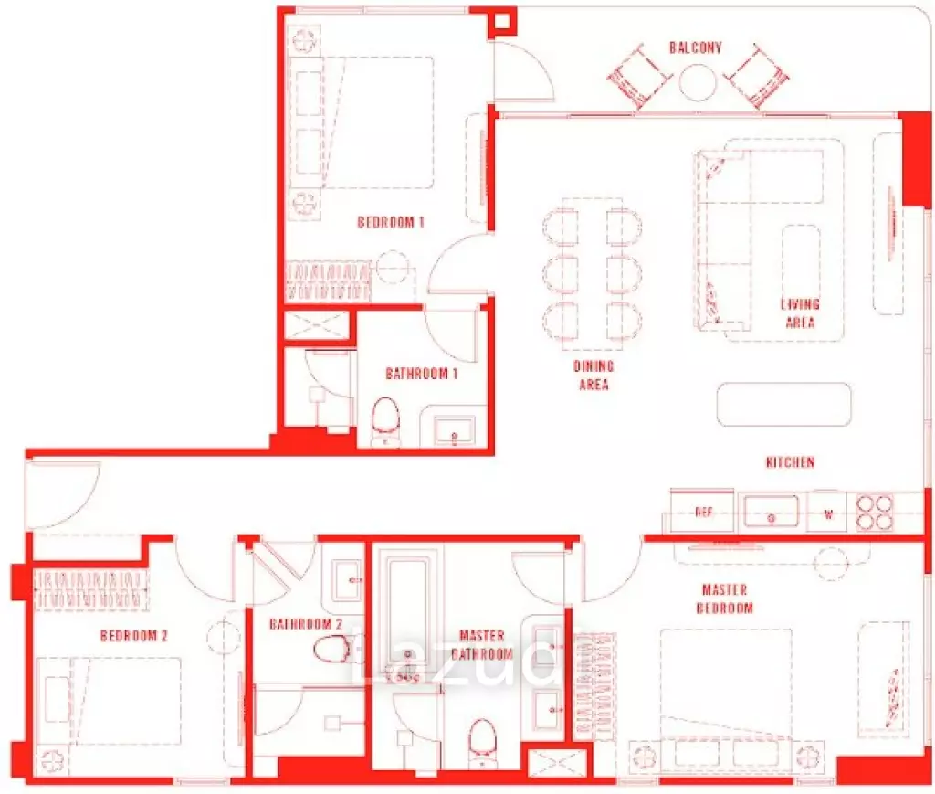 3 Beds 3 Baths 107 SQ.M The Standard Residences Hua Hin