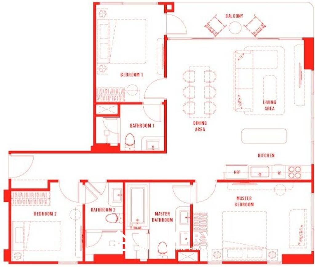 3 Beds 3 Baths 107 SQ.M The Standard Residences Hua Hin